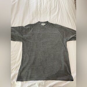 Silk Mock Neck Gray Sweater EUC 2923